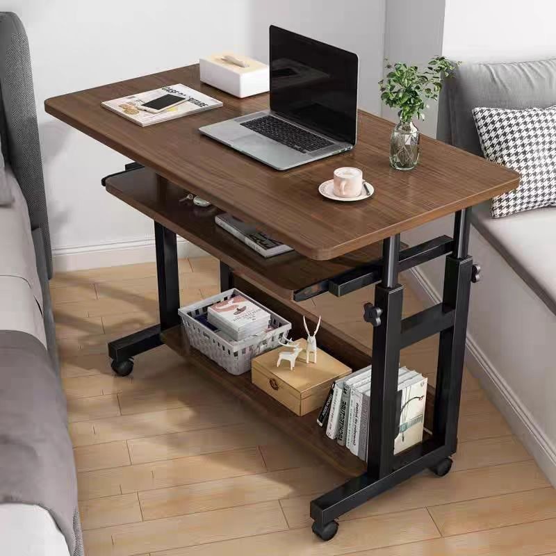 Desk Setup Wood - Meja kecil yang dapat dipindahkan, meja
