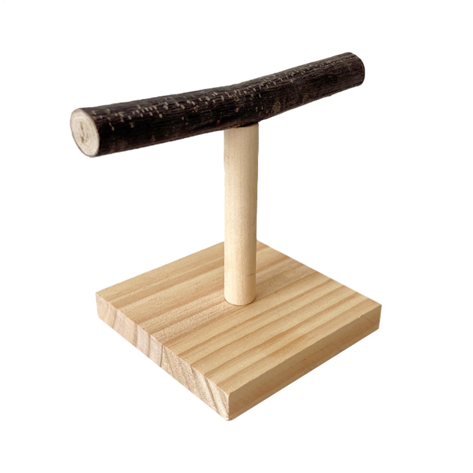 Desk Setup Wood - Tempat Bertengger Burung Kayu Alami Bentuk