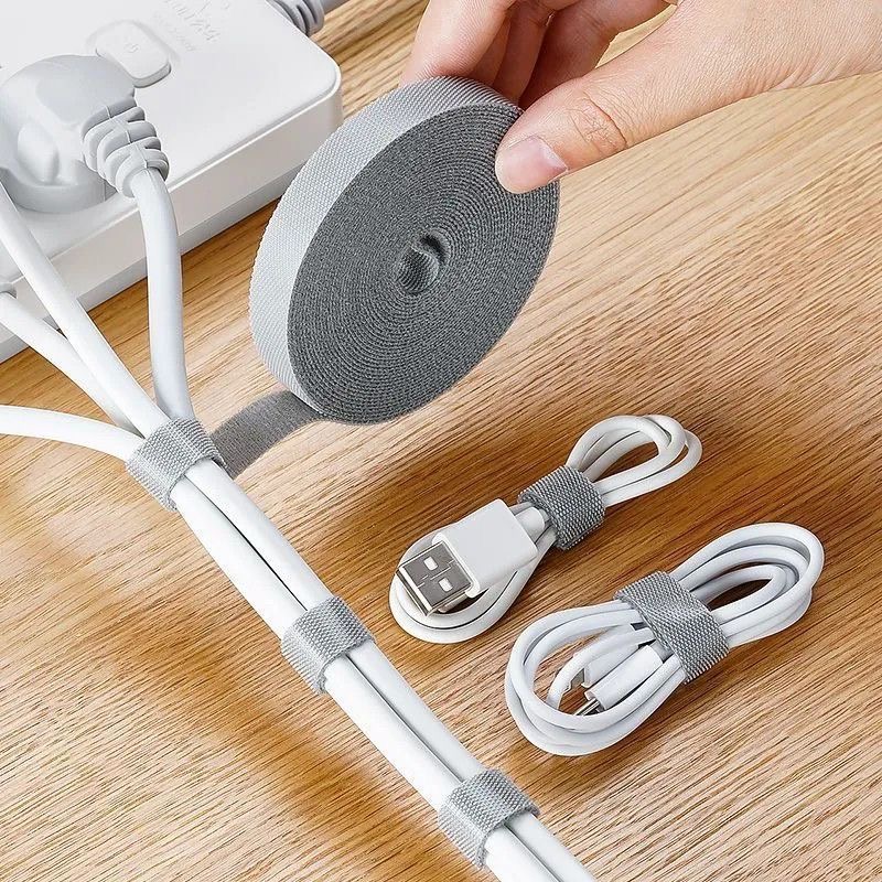 Desk Setup Cable Management - Pengatur Kabel 1/5M, Pengelola Kabel, Pemutar