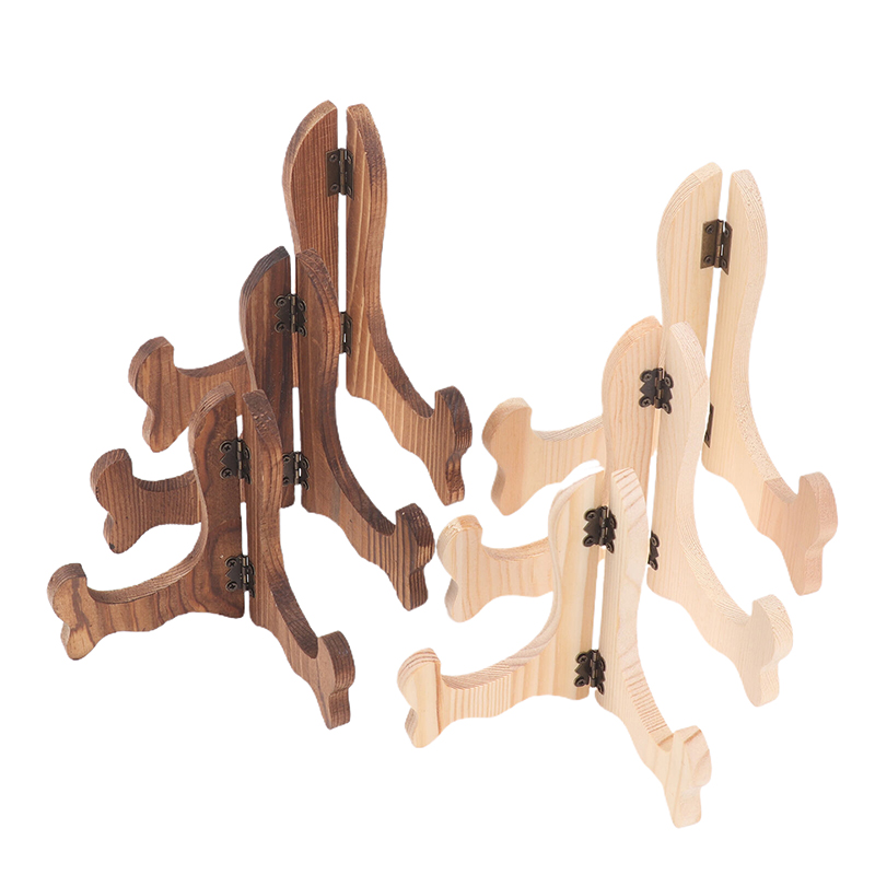Desk Setup Wood - Rak hias dapat dilipat, 1 buah