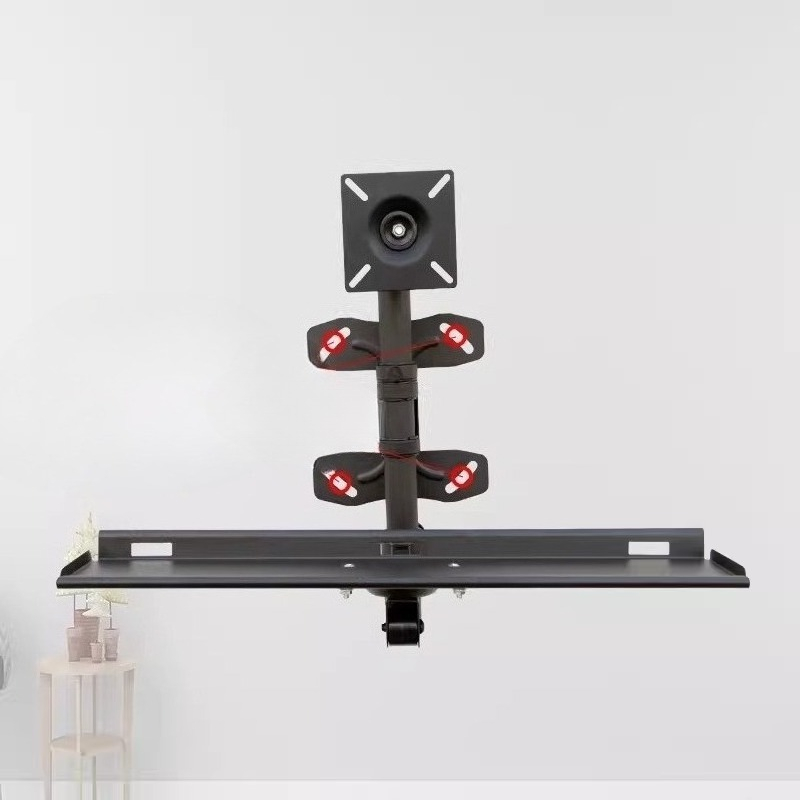 Desk Setup Living Room - Rak Keyboard Dinding yang Dapat Disesuaikan,
