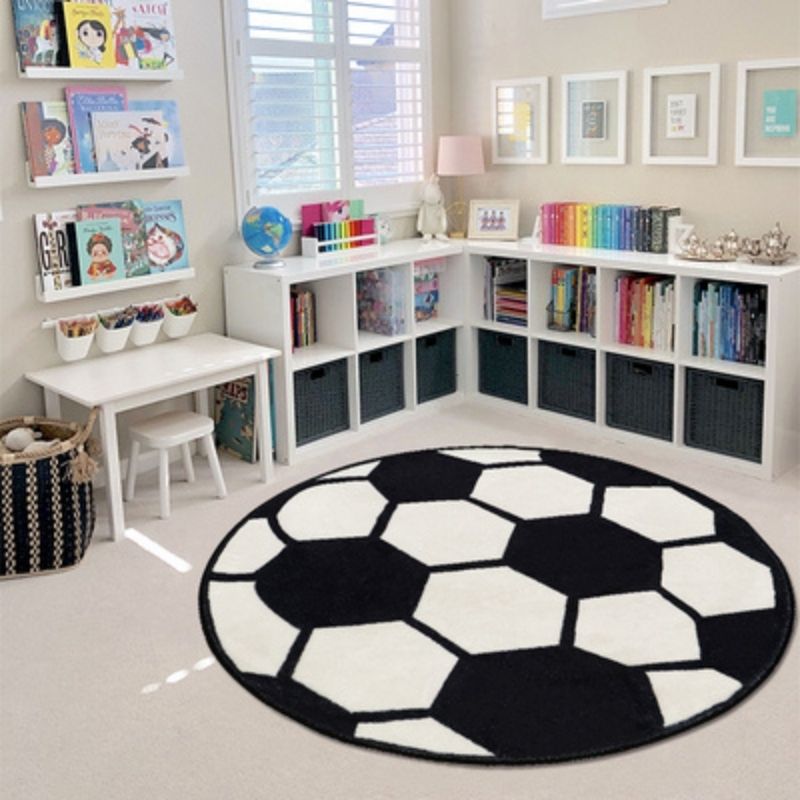 Desk Setup Girly - Karpet Bulu Lembut Sepak Bola untuk