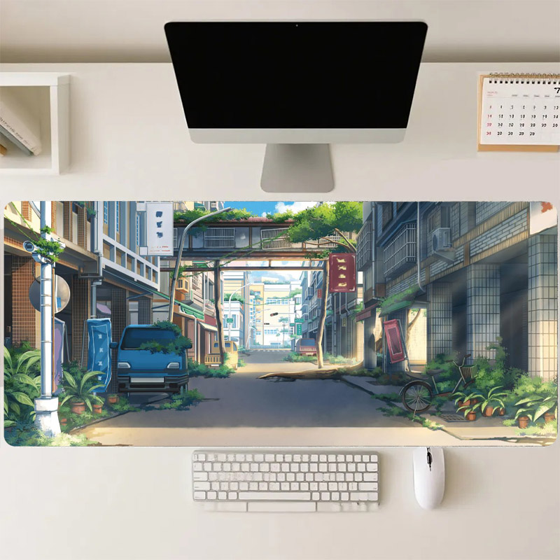 Desk View Setup - Alas Mouse Gaming Besar Anti-Selip Motif