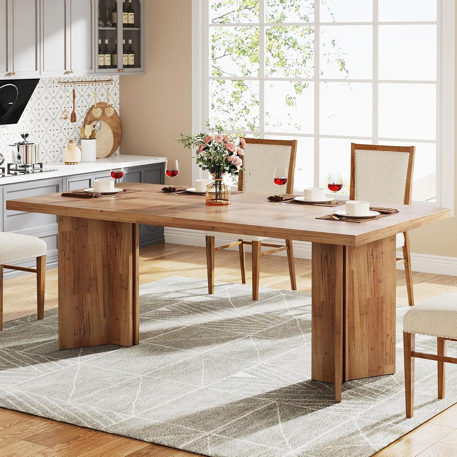 Desk Setup Living Room - Meja Makan Kayu Persegi Panjang Besar
