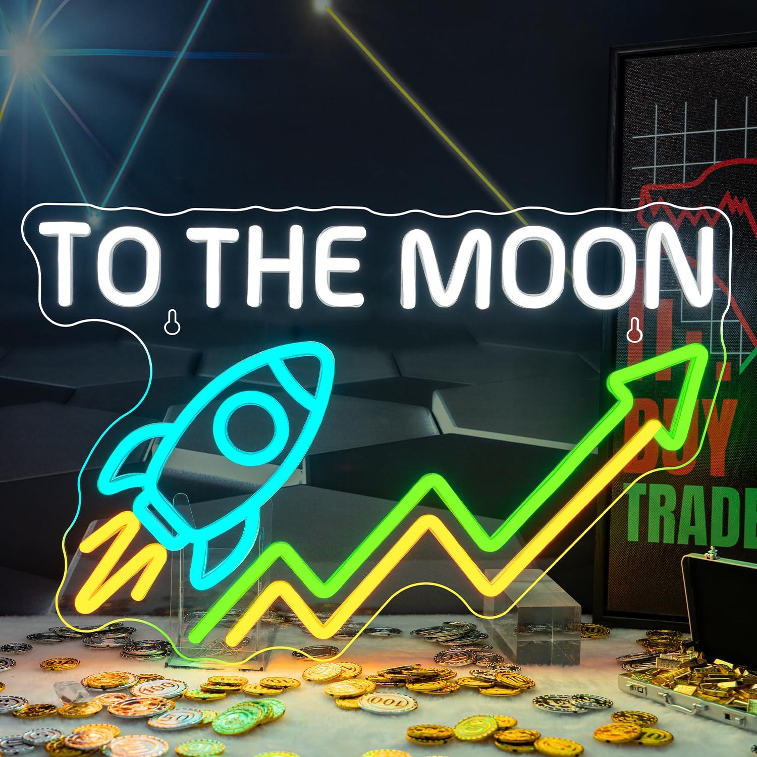 Lampu Neon Stok Saham, Aksesor - Desk Setup Trading ulasan dan harga