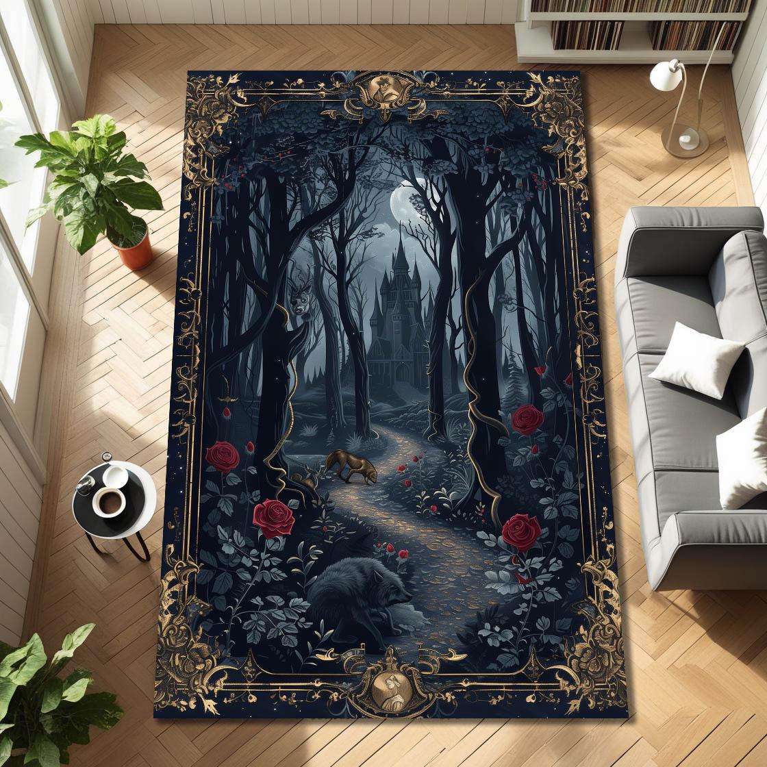 Karpet grafis bingkai hias ber - Desk Setup Living Room ulasan dan harga