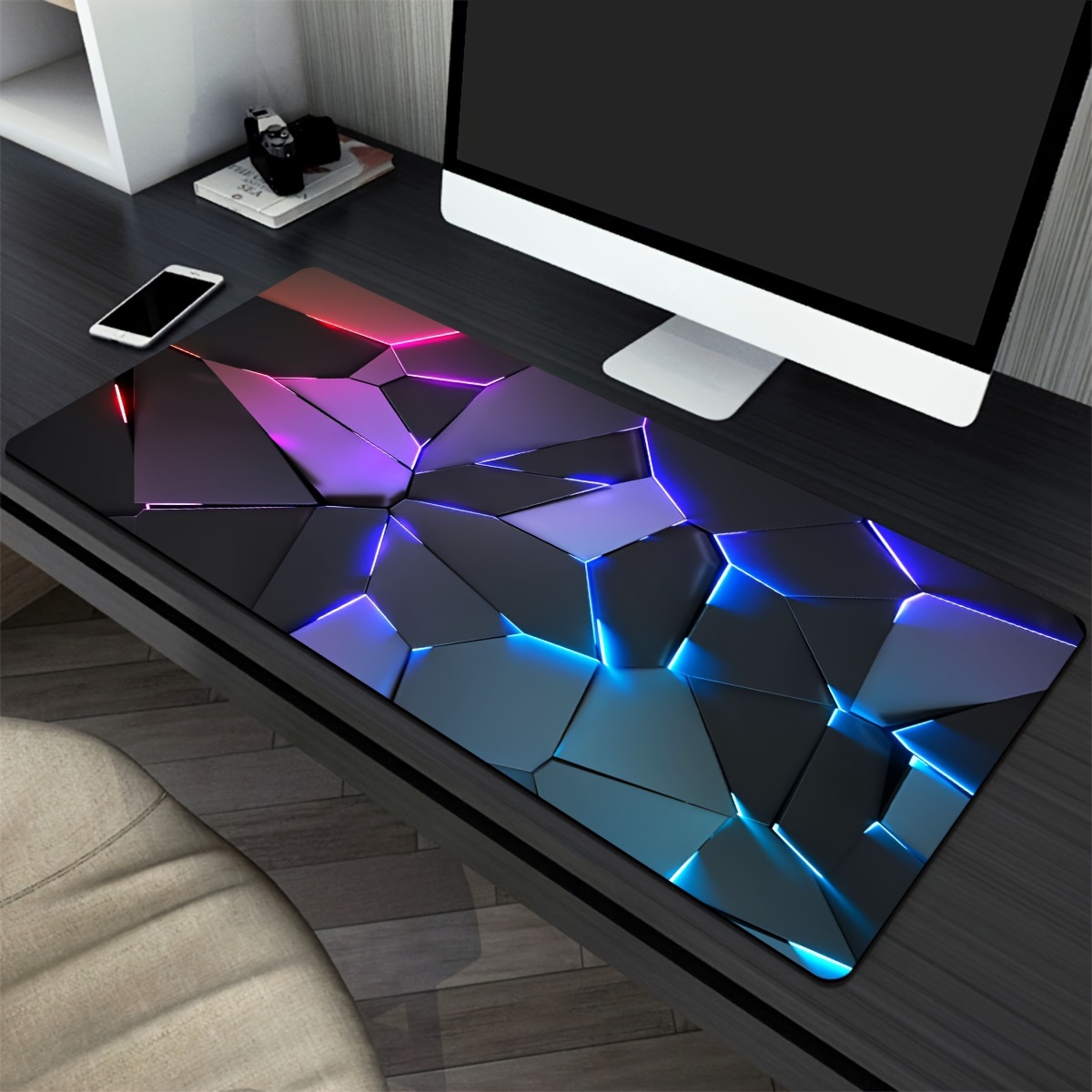 Alas Mouse RGB Geometri Garis  - Desk Setup Rgb ulasan dan harga