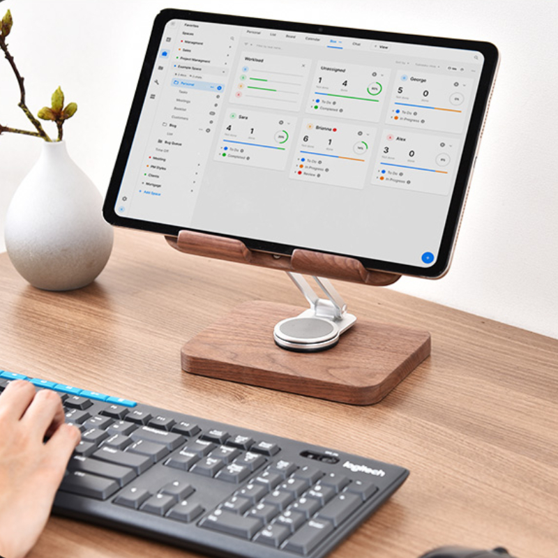 Stand iPad Black Walnut dengan - Desk Setup Living Room ulasan dan harga