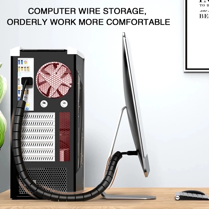 2M/1M Pelindung Kabel Spiral F - Desk Setup Cable Management ulasan dan harga