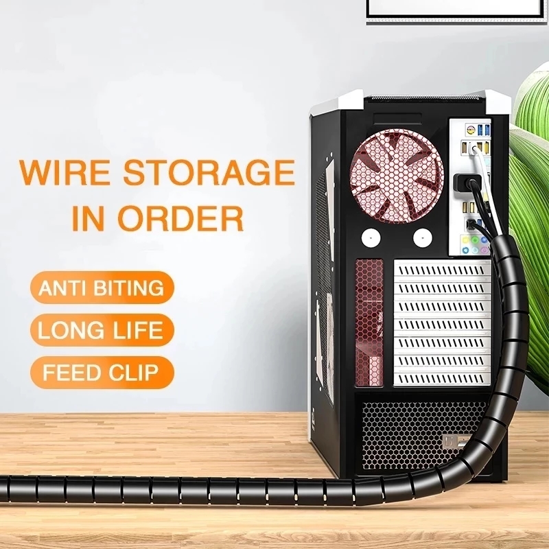 2M/1M Pelindung Kabel Spiral F - Desk Setup Cable Management ulasan dan harga