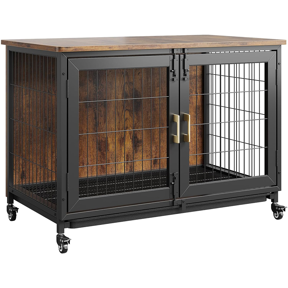 Kandang Anjing Kayu 37,5 Inci  - Desk Setup Wood ulasan dan harga