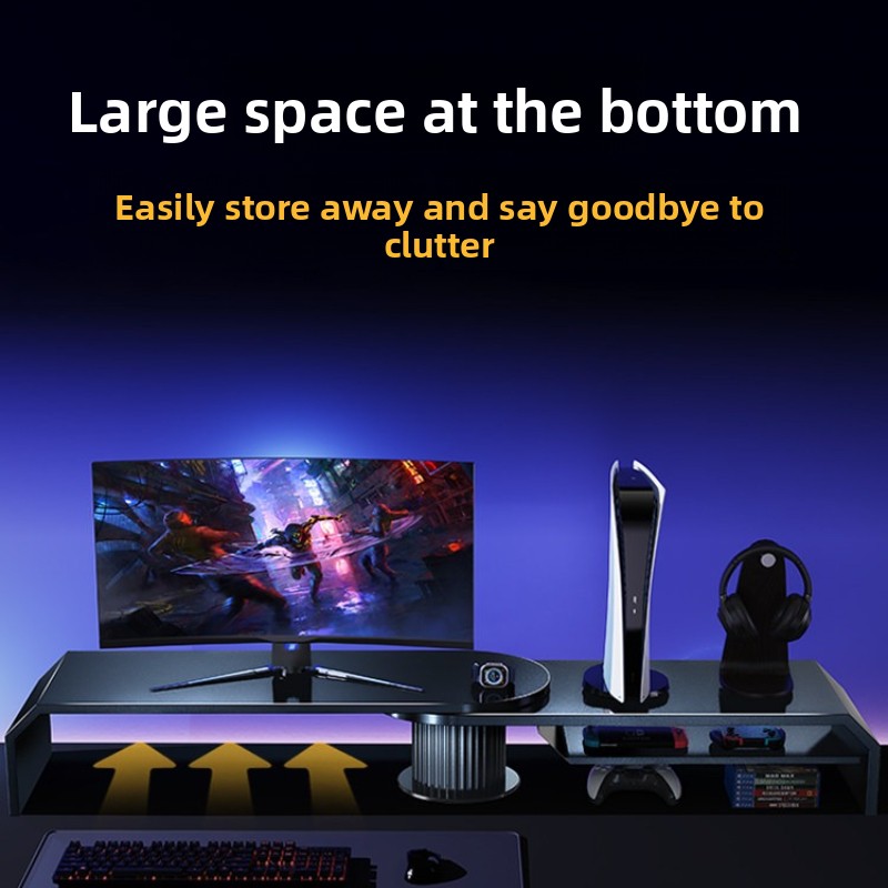 Penyangga Monitor Ganda untuk  - Desk Setup Living Room ulasan dan harga