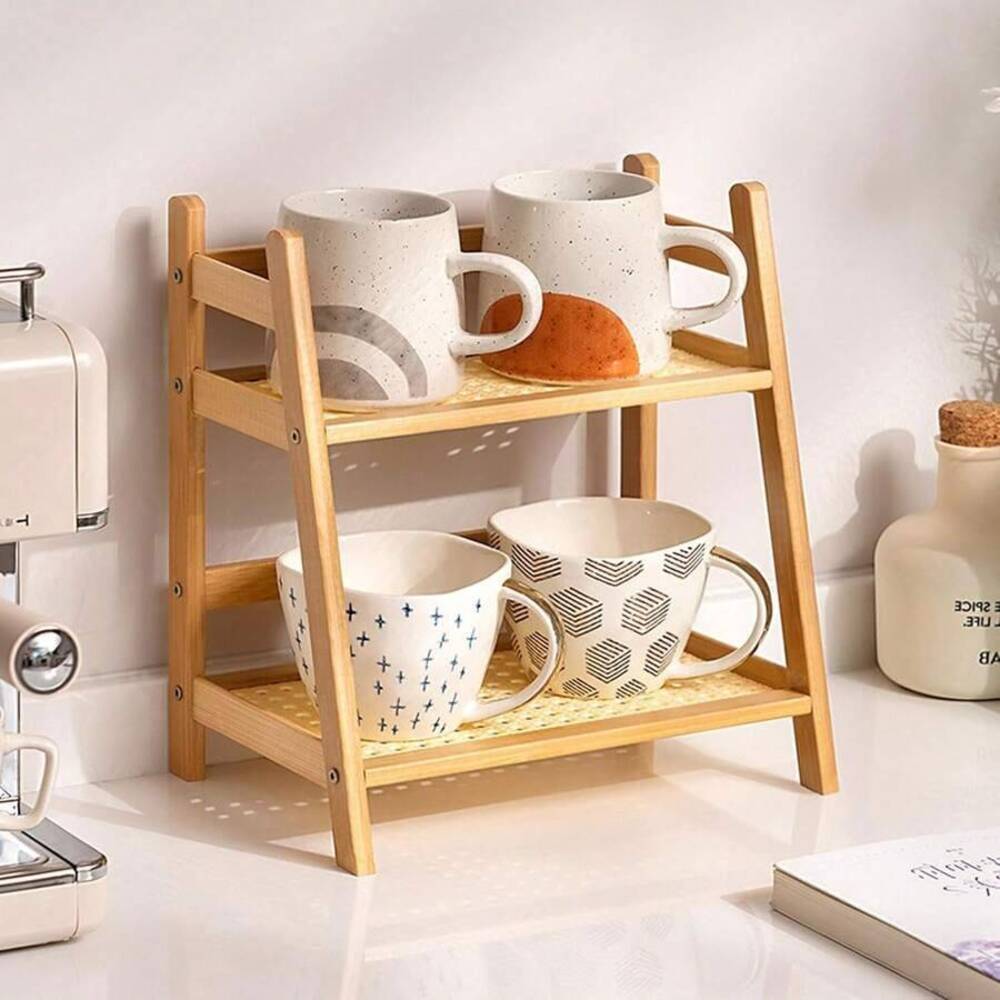 Rak Penyimpanan 2-Tingkat dari - Desk Setup Wood ulasan dan harga