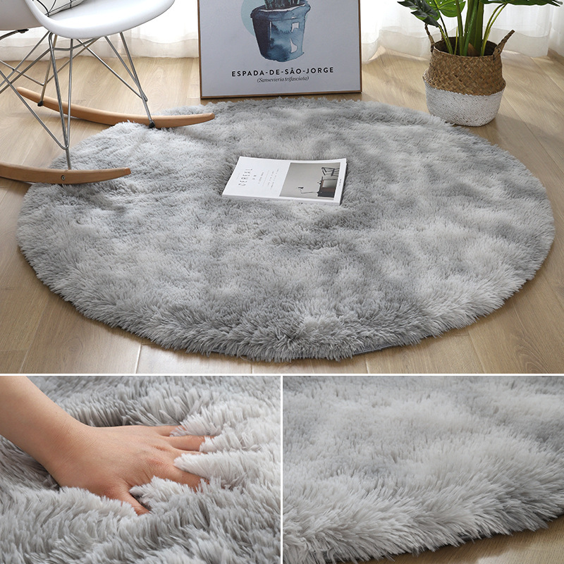Karpet bulat Super lembut lemb - Desk Setup Girly ulasan dan harga