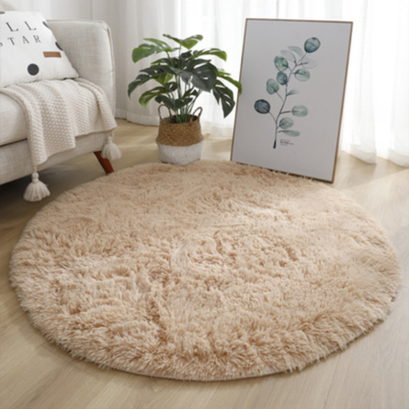 Karpet bulat Super lembut lemb - Desk Setup Girly ulasan dan harga