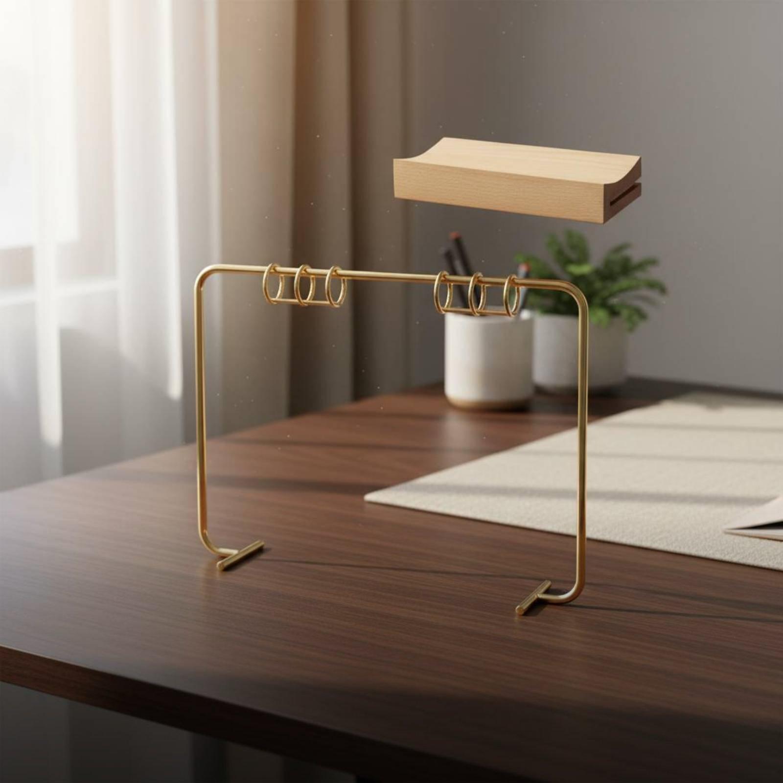 Dudukan Kalender Kayu yang Sta - Desk Setup Wood ulasan dan harga
