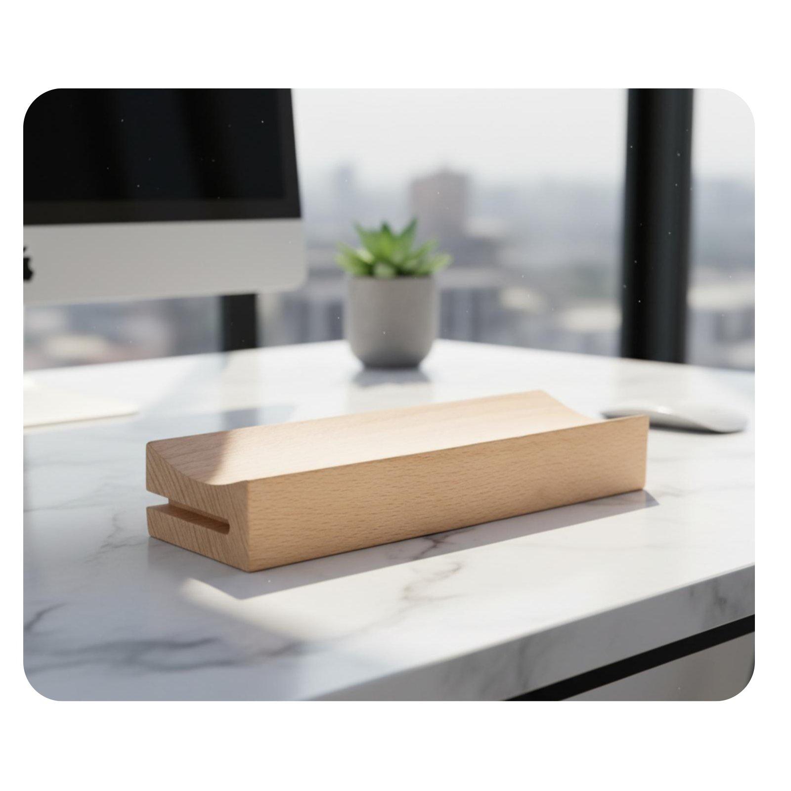 Dudukan Kalender Kayu yang Sta - Desk Setup Wood ulasan dan harga