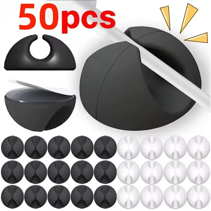 5/50 Buah Klip Kabel Dinding D - Desk Setup Cable Management ulasan dan harga