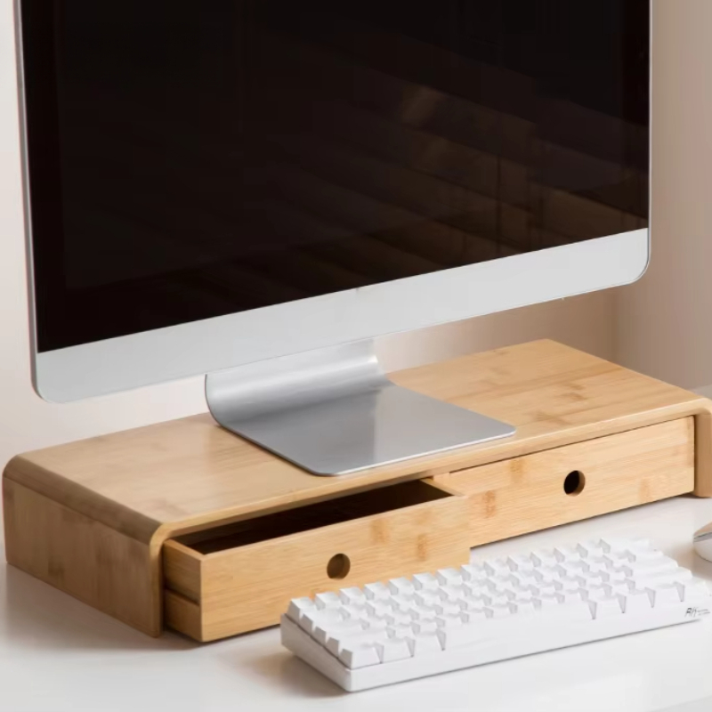 Penyangga Monitor Laptop Bambu - Desk Setup Living Room ulasan dan harga