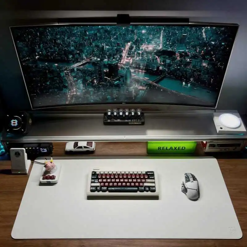 Dudukan Monitor Aluminium Akri - Desk Setup Living Room ulasan dan harga