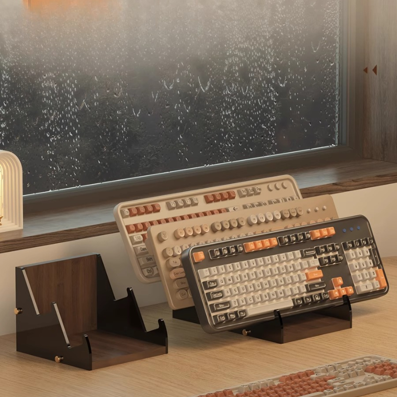Rak Keyboard Akrilik Mengamban - Desk Setup Living Room ulasan dan harga