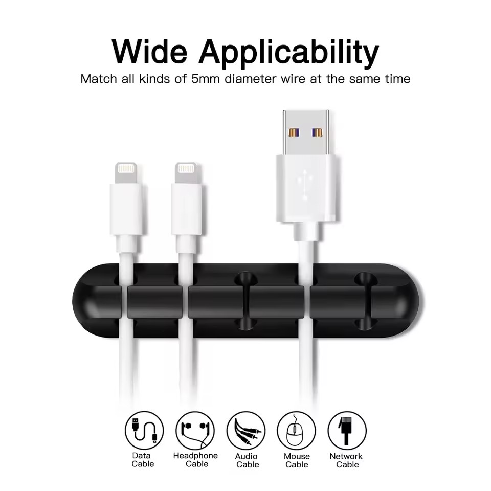Penjepit Pengatur Kabel Siliko - Desk Setup Cable Management ulasan dan harga