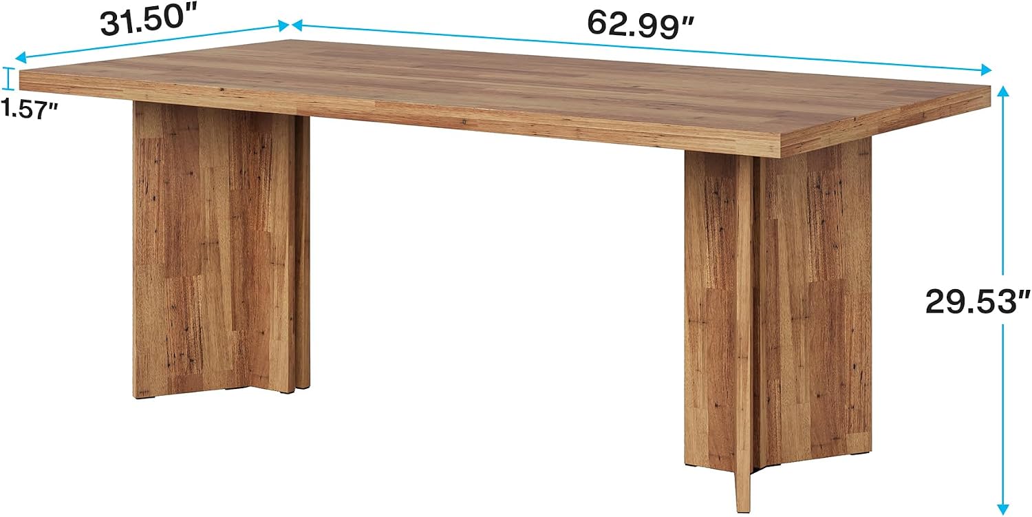 Meja Makan Kayu Persegi Panjan - Desk Setup Living Room ulasan dan harga